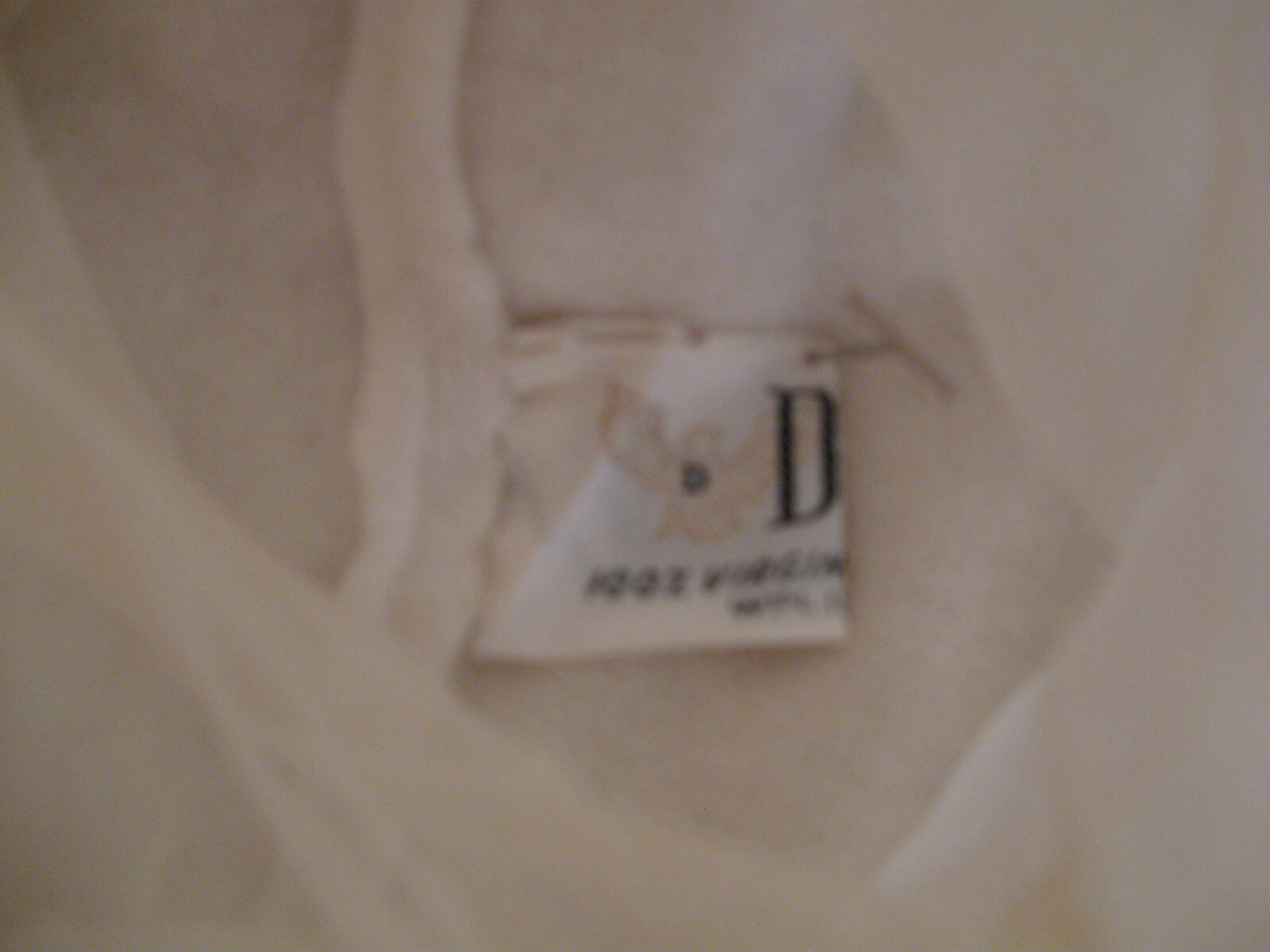 Vintage Dalton Virgin Cashmere Cardigan Sweater- Ivory, Silk Applique & Beadwork