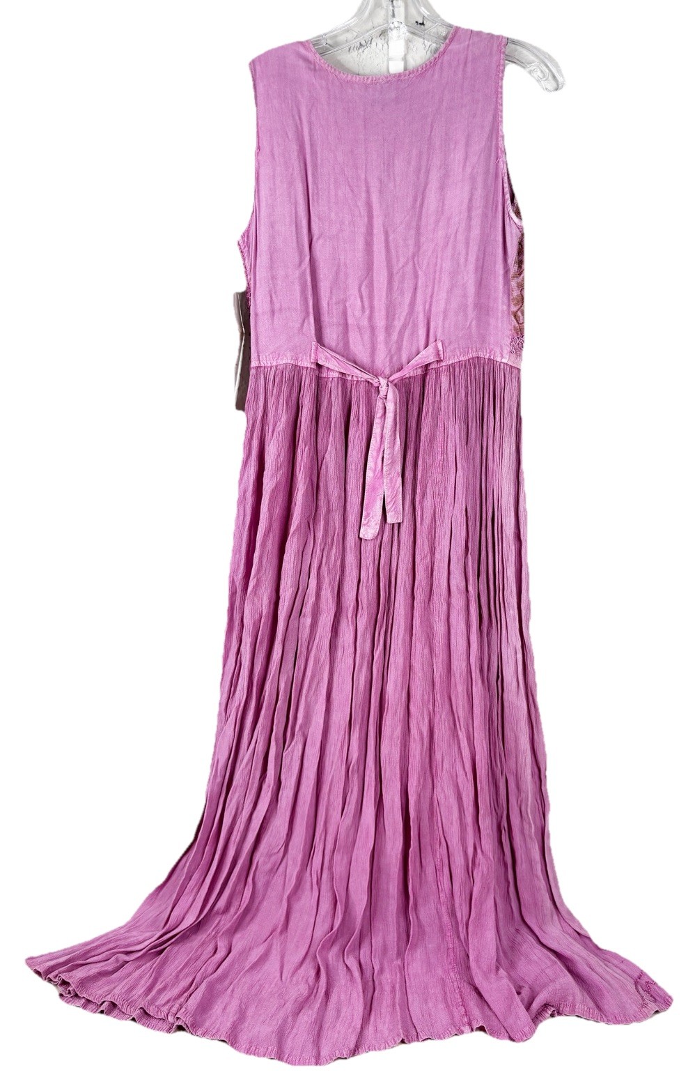 VTG MPH S Pink Patchwork Hippie Maxi Dress Cottagecore Earth Festival Boho NWT
