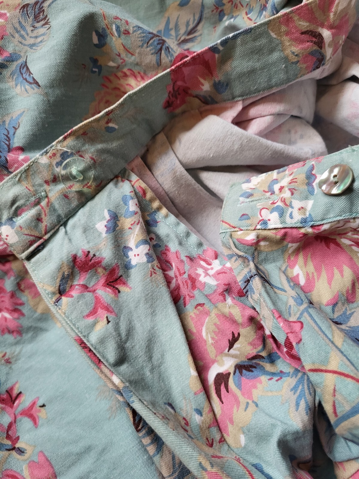 Vintage Cambridge Dry Goods Women’s Sz 4 Multicolor Pink Floral Side Button Maxi
