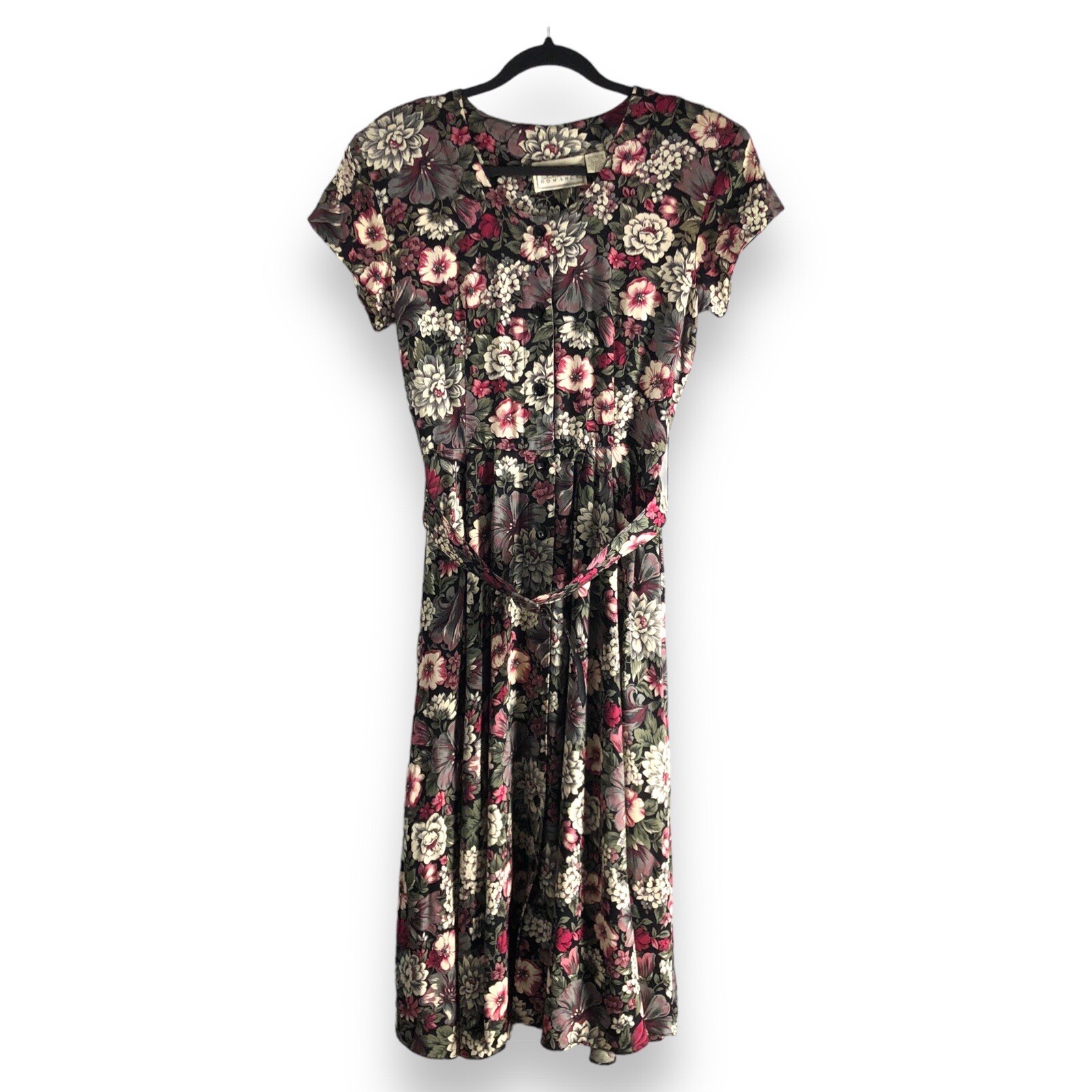 Country Romance Size 7/8 Cottagecore Floral 80s Cotton Garden Party Dress *FLAWS