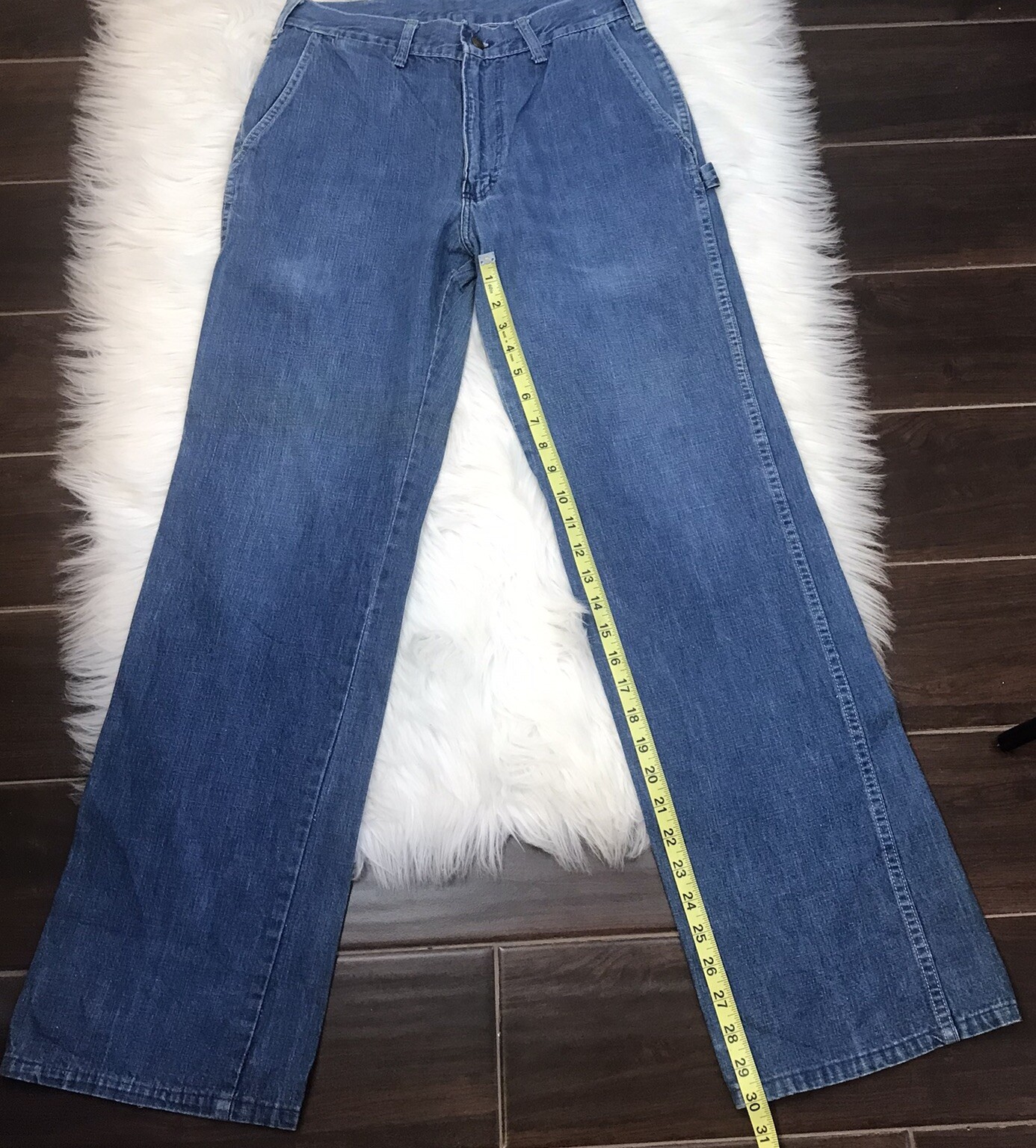 Vintage Oshkosh B’gosh Carpenter Jeans 28×30 Light Wash Baggie Wide Leg USA