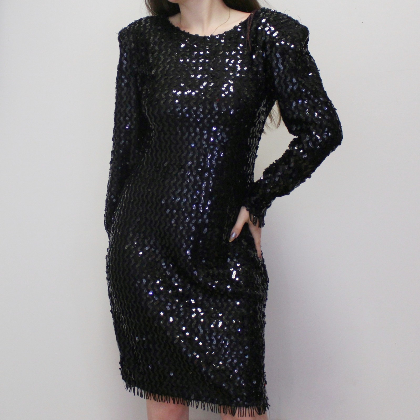 Vintage 80s Sequined Cocktail Dress by Glenrob Ltd.