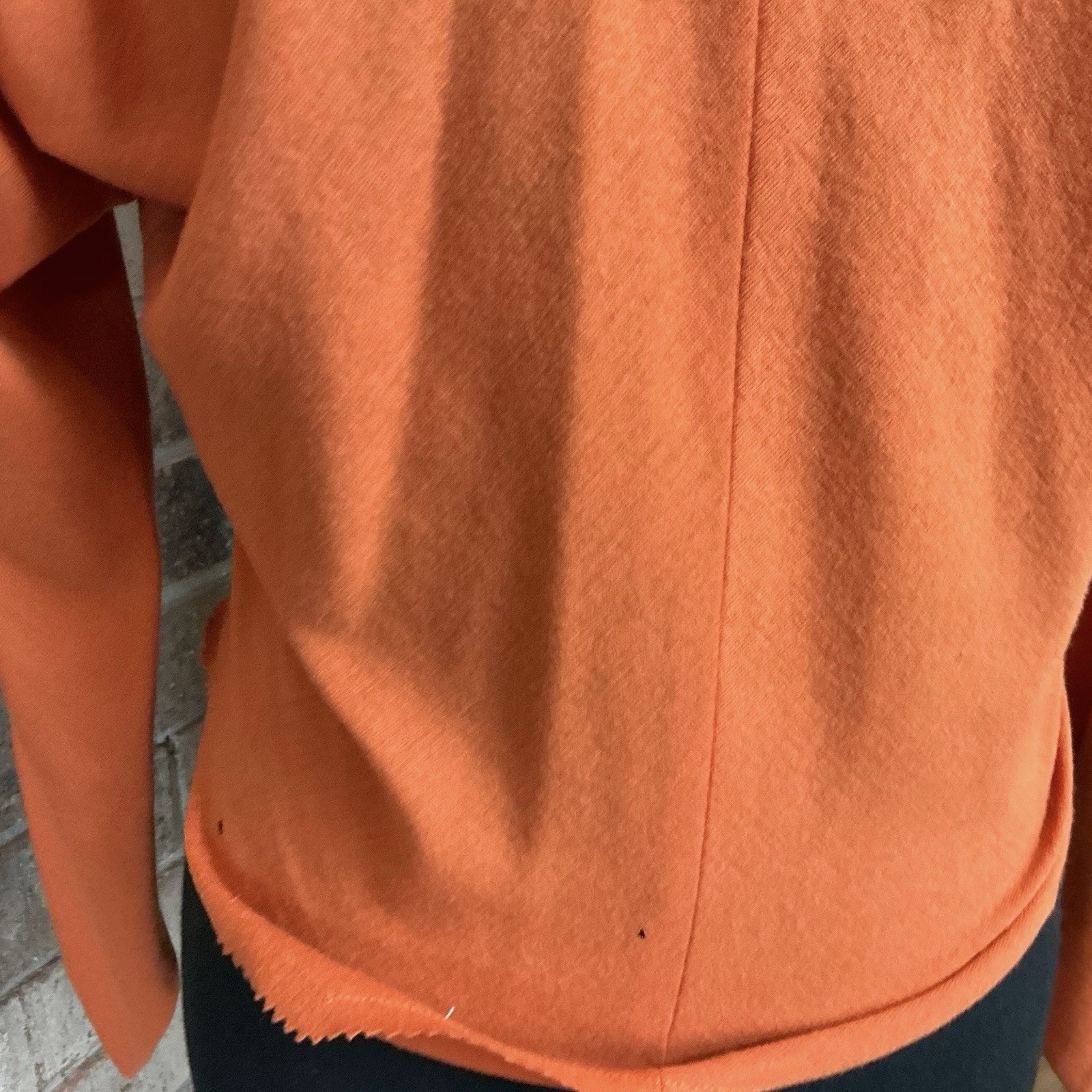 60s VINTAGE Lily Montez California Orange Knit top Tie Neck Size 10 Womens #19D4