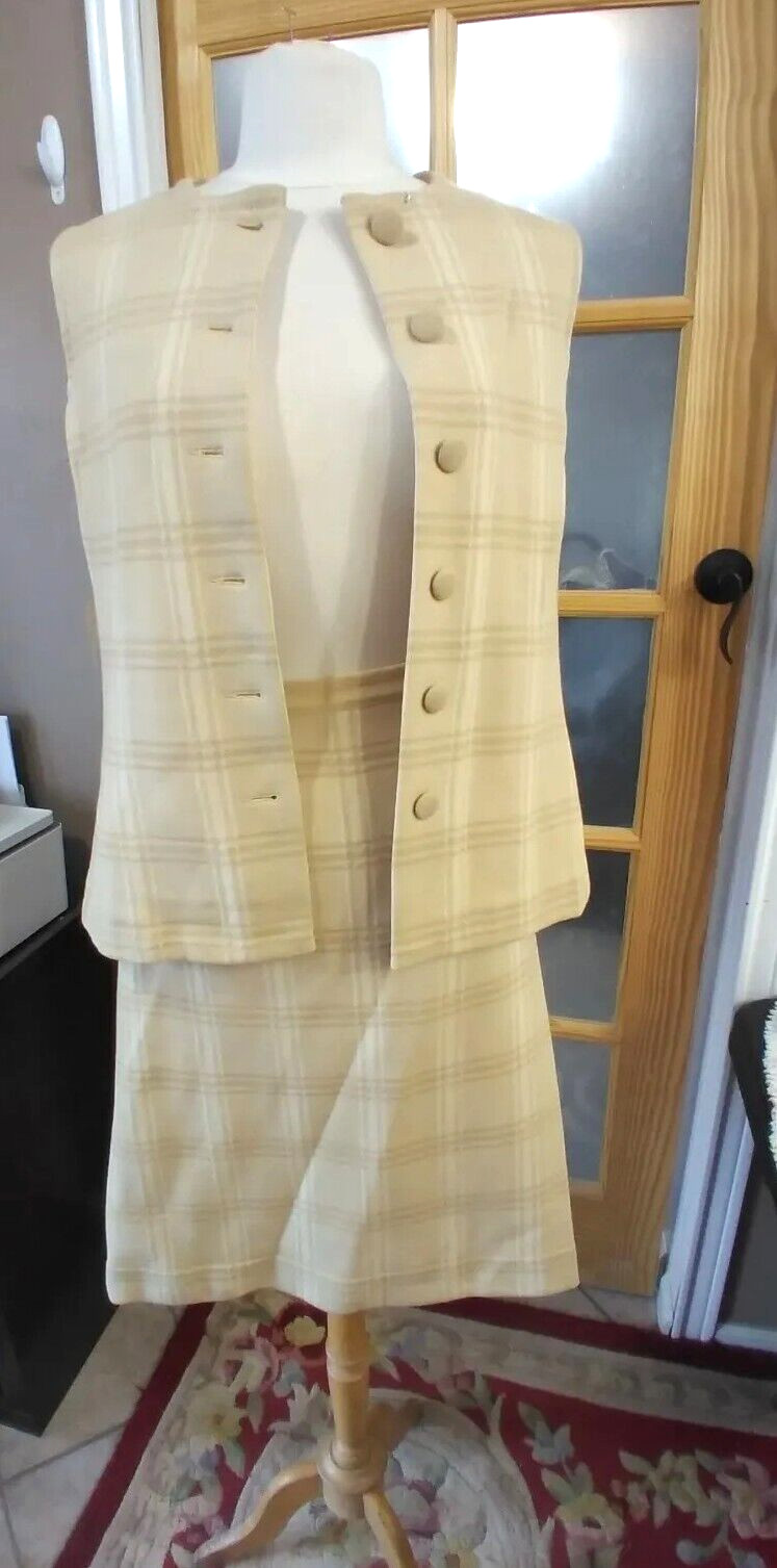 Vintage Amalfi 60s Italian Wool Suit Womens 2pc Hand Loomed Rare Bullocks Sz 14