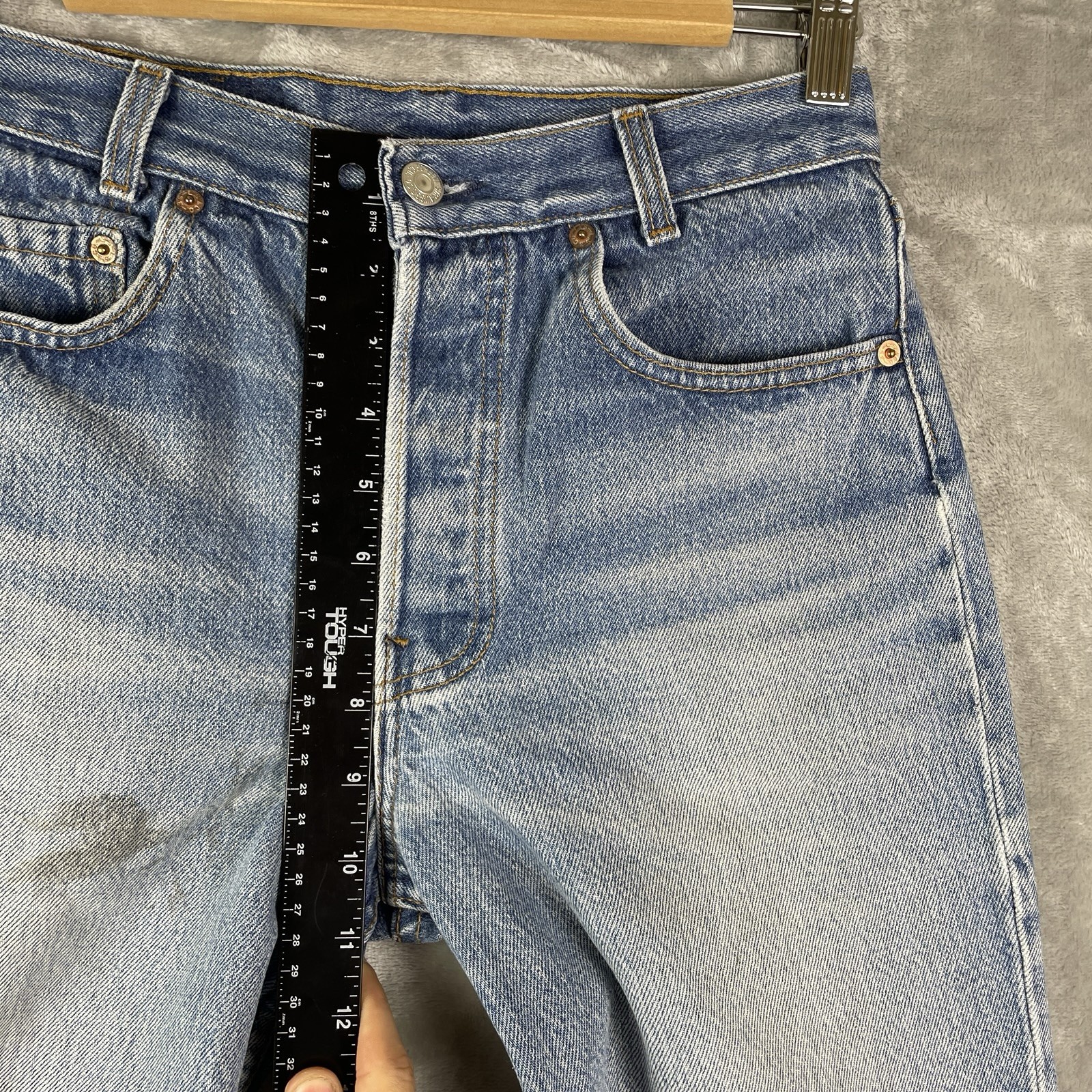 Vintage Levis 701 Student Fit Jeans 28×30 Fits 27×29 Made in USA 90s Button Fly