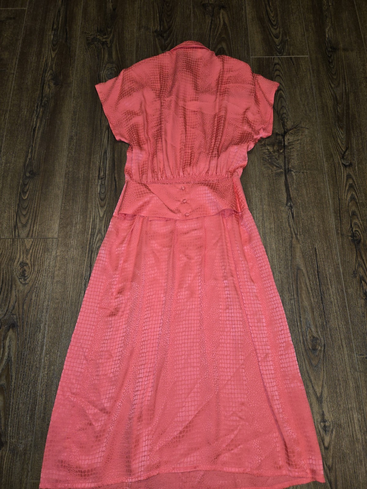 Vintage Vibrant Pink Francesca Of Damon For Starington 100% Silk Dress Size 8