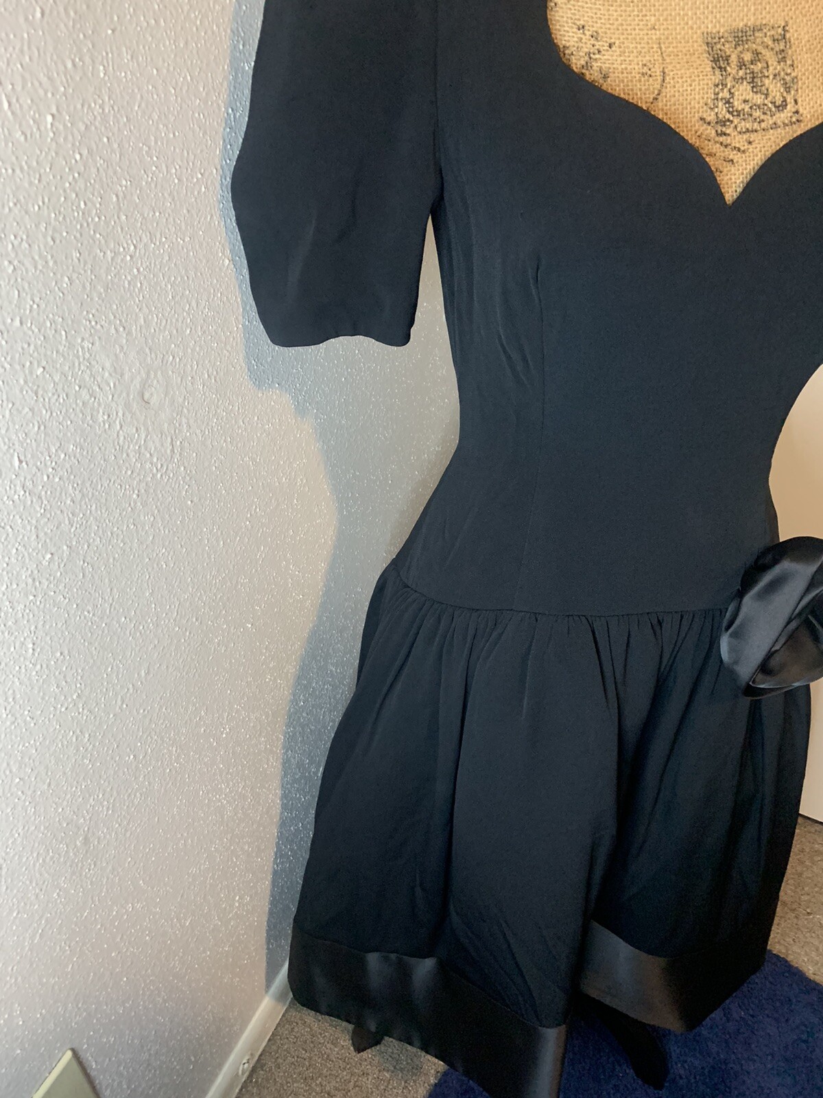Vintage 1980’s Morton Myles For The Warrens Black Dress 10