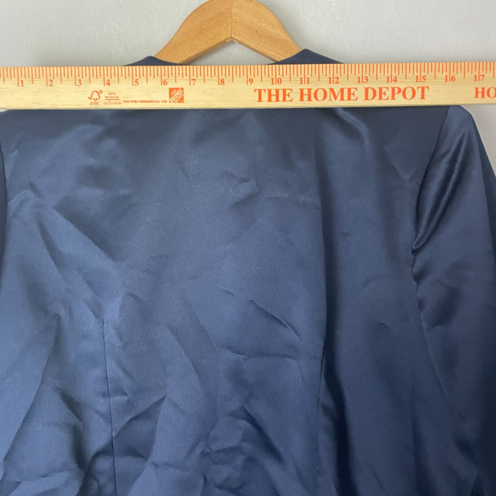 Vintage Vidalia’s Fashion Women’s 2 Pc Dress Suit Silk Blue Check Measurements