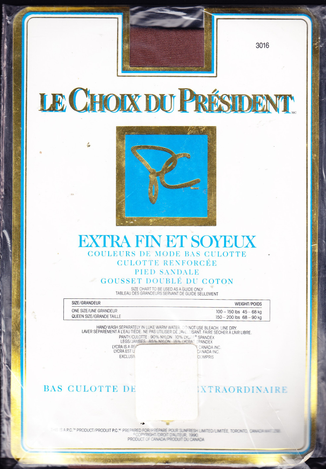 PRESIDENT’S CHOICE – SILKY SHEERS Pantyhose of EXTRAORDINARY QUALITY Sandalfoot