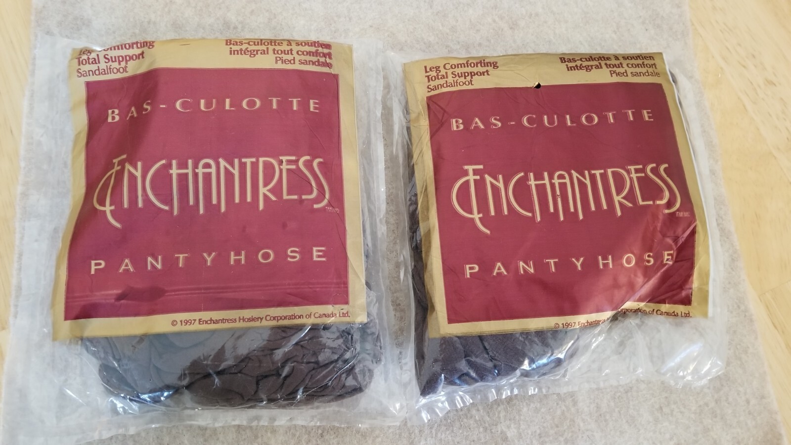 Vintage Pantyhose ENCHANTRESS Mocha X-Tall SEALED 2 Packs # 2 Hosiery