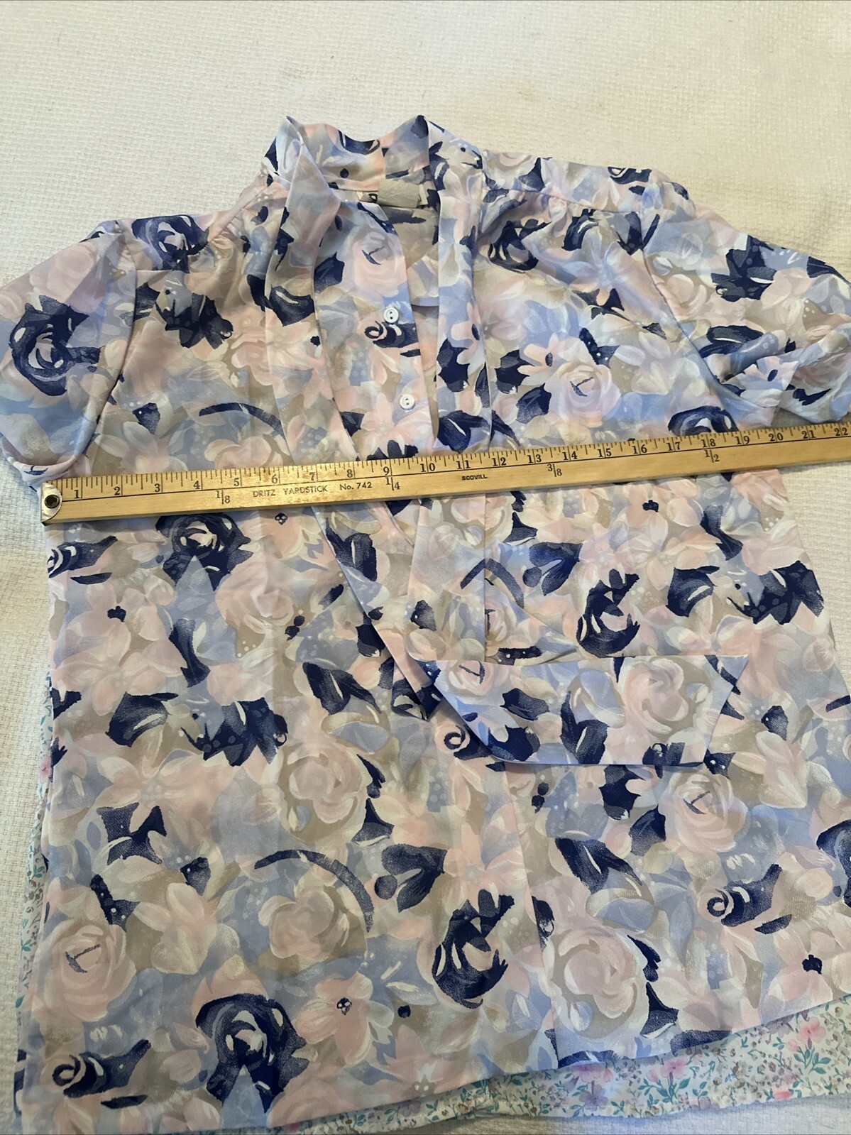 Vintage Lot Of 4 Short Sleeve Ladies Button Up Blouses Shirts Sz 7/8 9/10