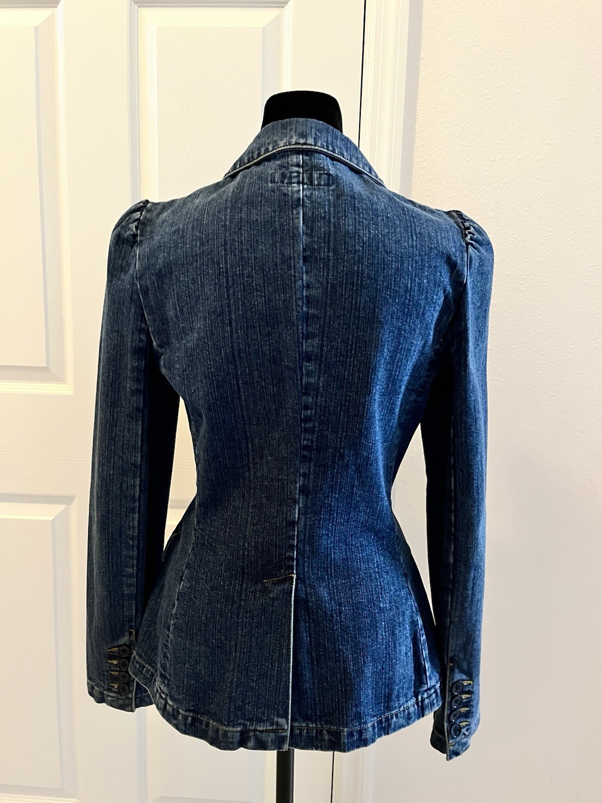 Vintage SEE BY CHLOÉ Paris Denim Jacket with Button Badges, Size 36 (French)