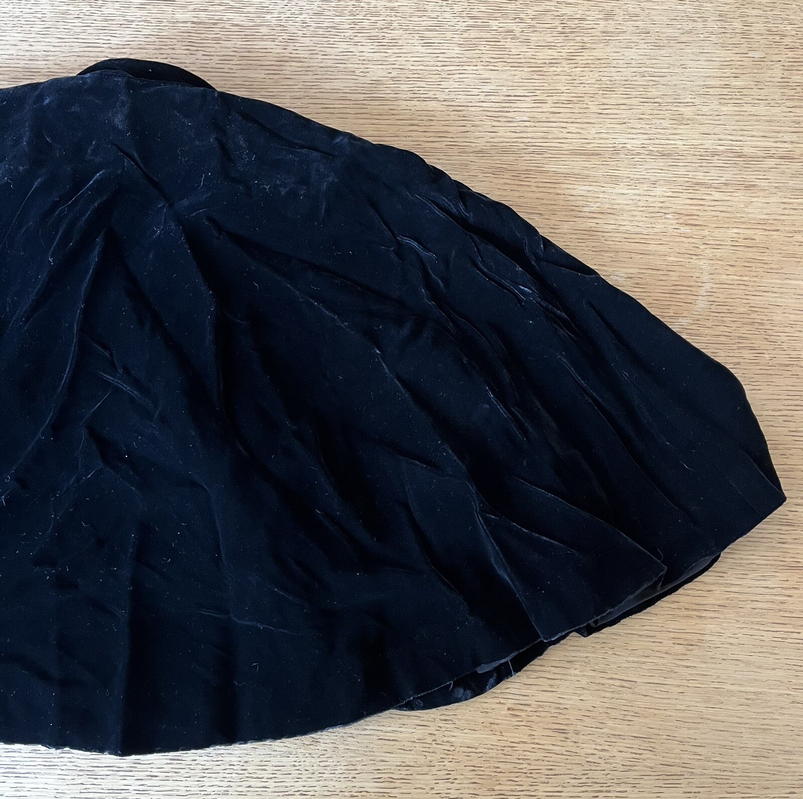 Vintage National Recovery Board Coat & Suit Industry Black Velvet Bolero Capelet