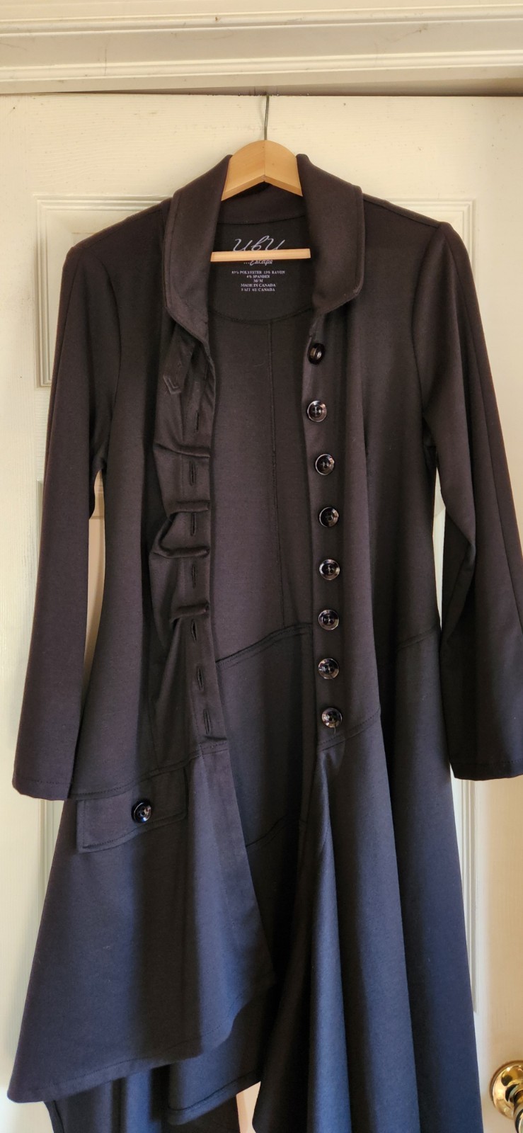 Asymmetrical Lagenlook Duster Jacket Goth Witchcore Victorian Cosplay Size Mediu