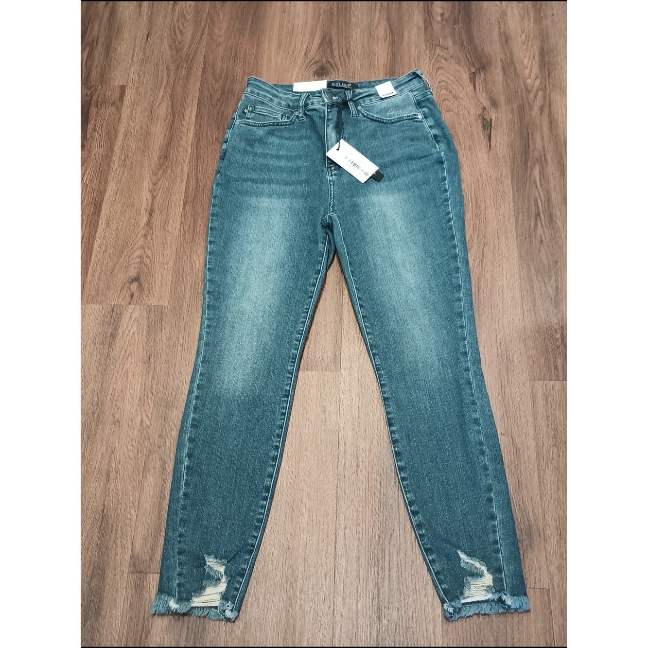 Judy Blue 7/28 Stretch Distressed Tummy Control Skinny Jeans NWT 90s Y2k Retro