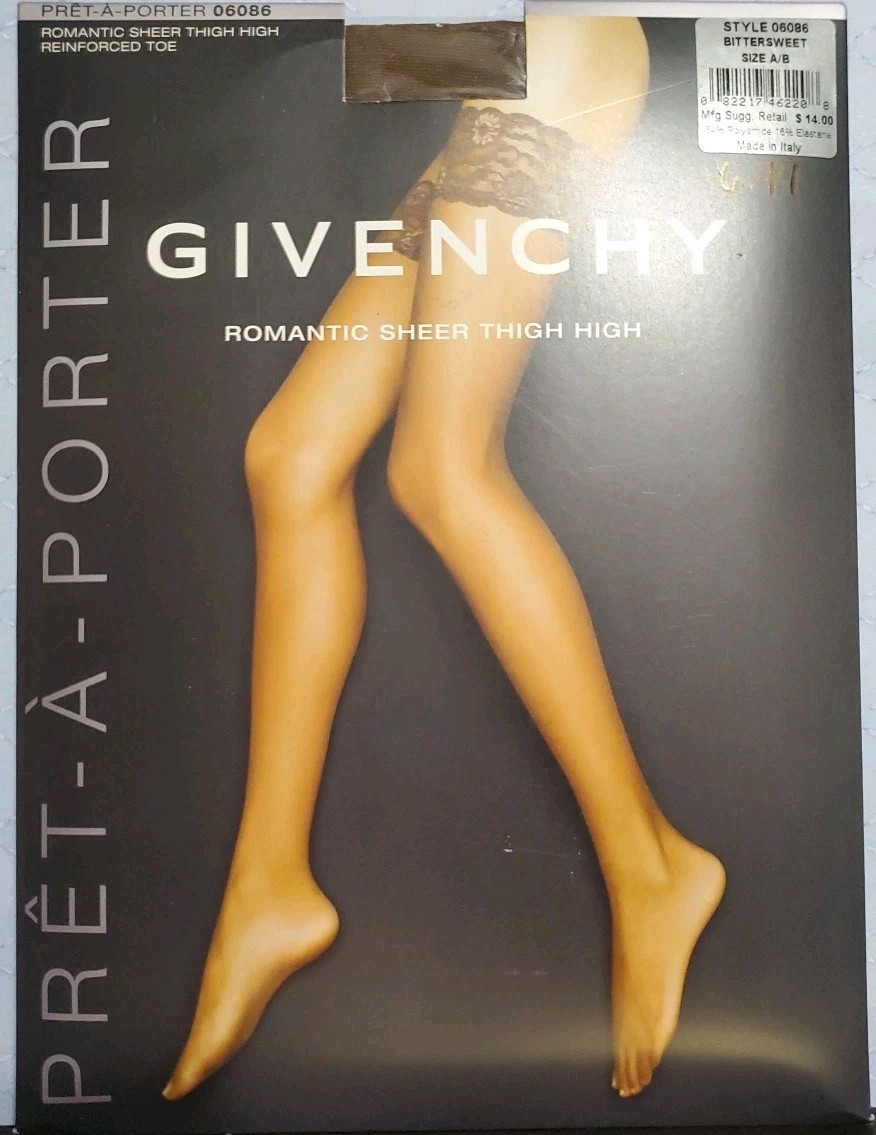VTG Givenchy Lace Top Thigh Highs A/B Bittersweet Pret-a-porter 2006 Italy