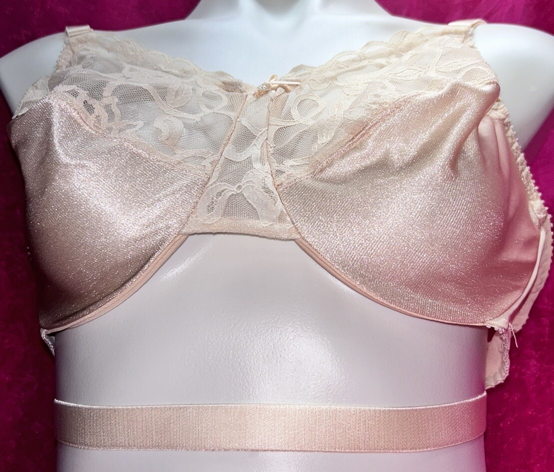 Vtg GLAMORISE Bra Minimazer SZ 34DDD Underwire Champagne RARE
