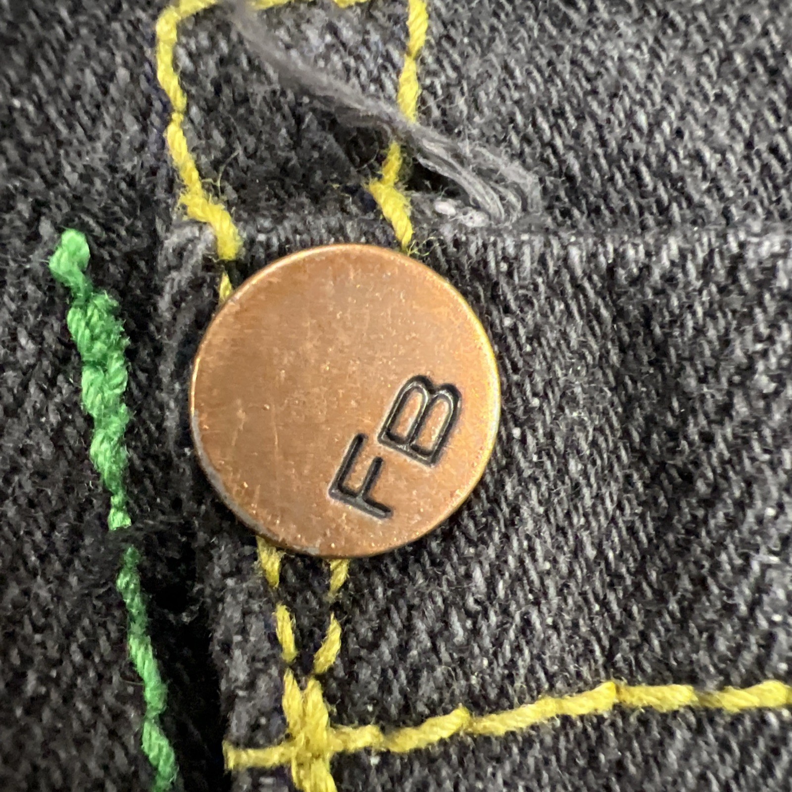 Vintage FUBU 90s Jeans Sz 16 (26×28) Distress Embroidered Pockets Baggy Skater