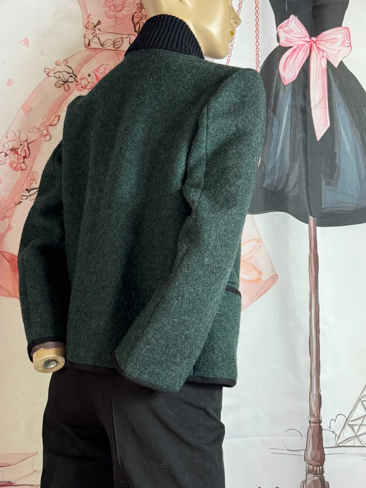 Walkloden jacket virgin wool costume jacket handmade unisex size 38/40 S/M