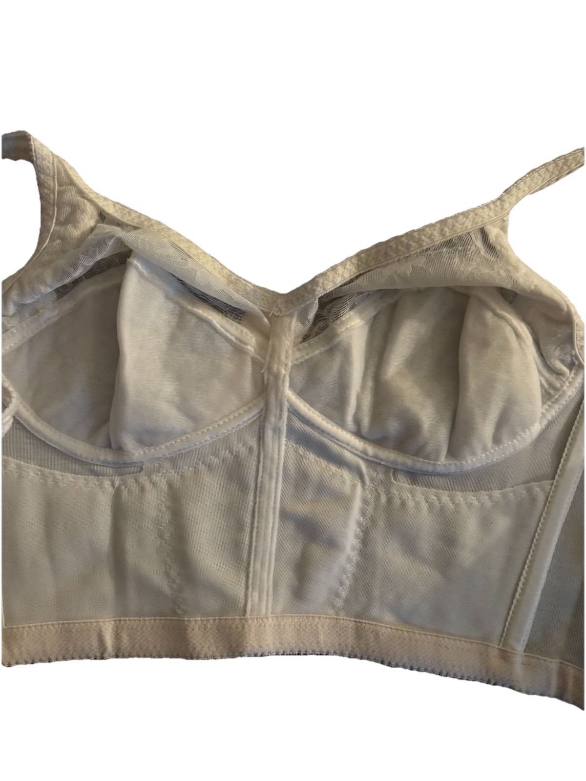 Subtract White Bra Boned Adjustable Straps Vintage NWT 34 B