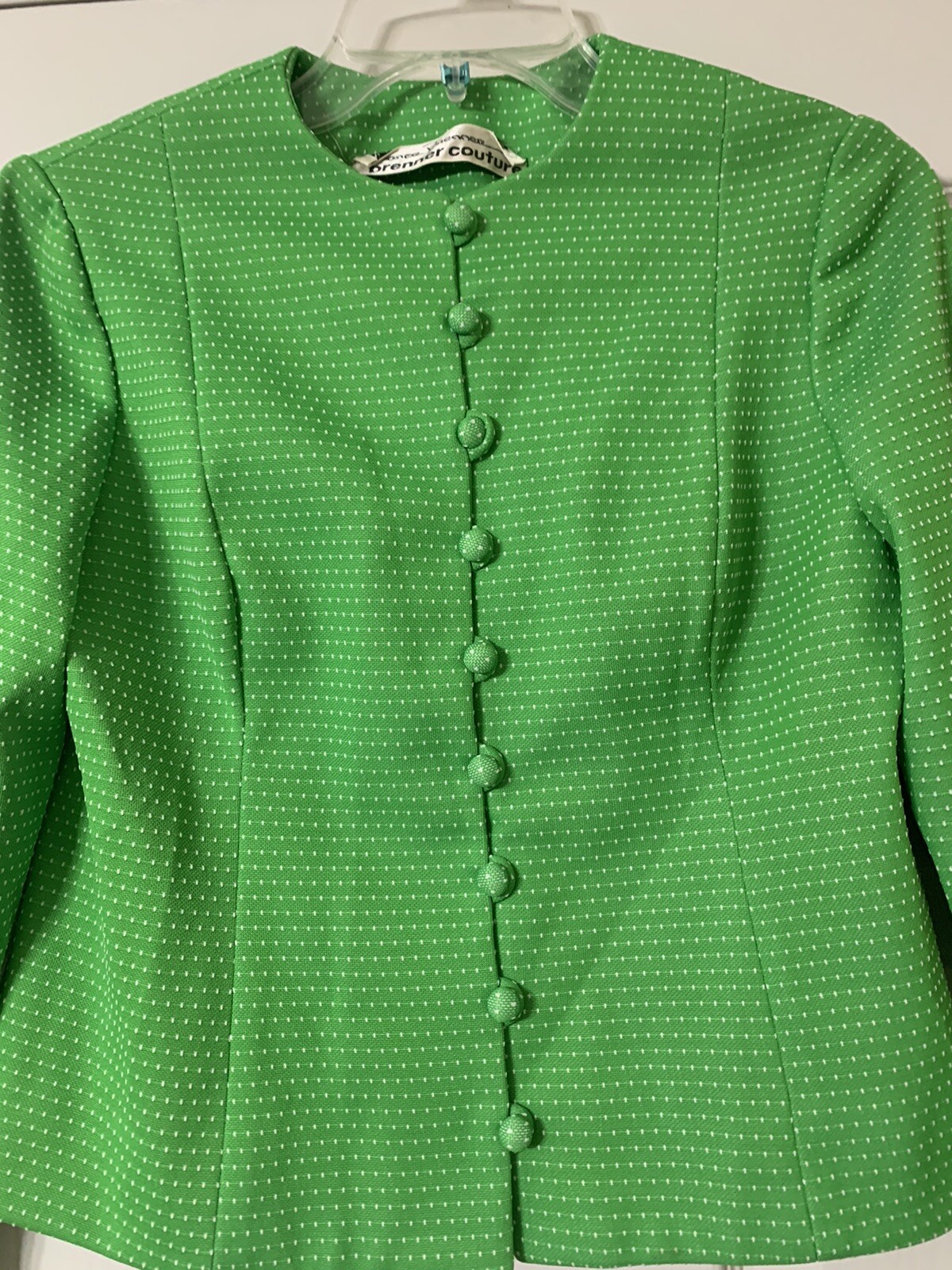 Vintage 70’s Eleanor Brenner For Brenner Couture Bright Green Blazer/Jacket (J3)