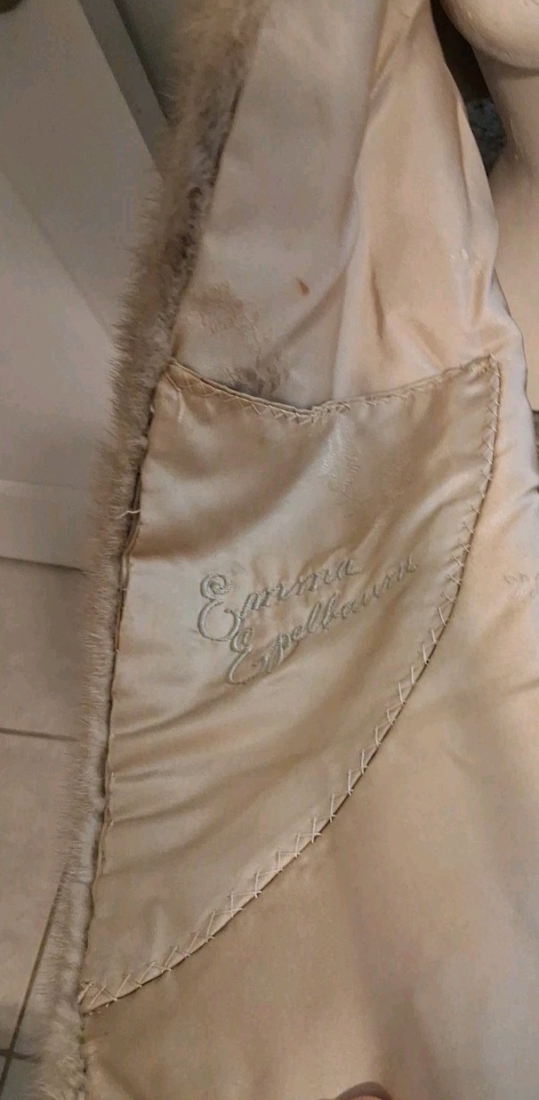 Vintage Mink Fur Stole Blonde & Brown Bridal Wedding Shoulder Wrap Great Shape