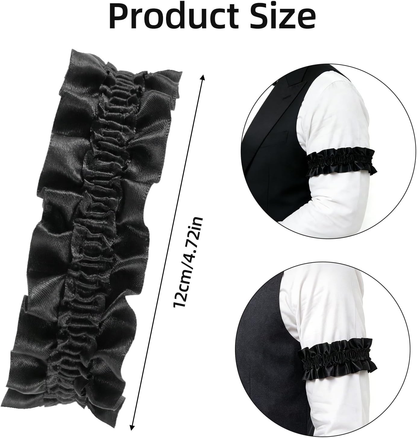 Lightweight Vintage Sleeve Garters with Pleats – Perfect for Roaring 20s Events