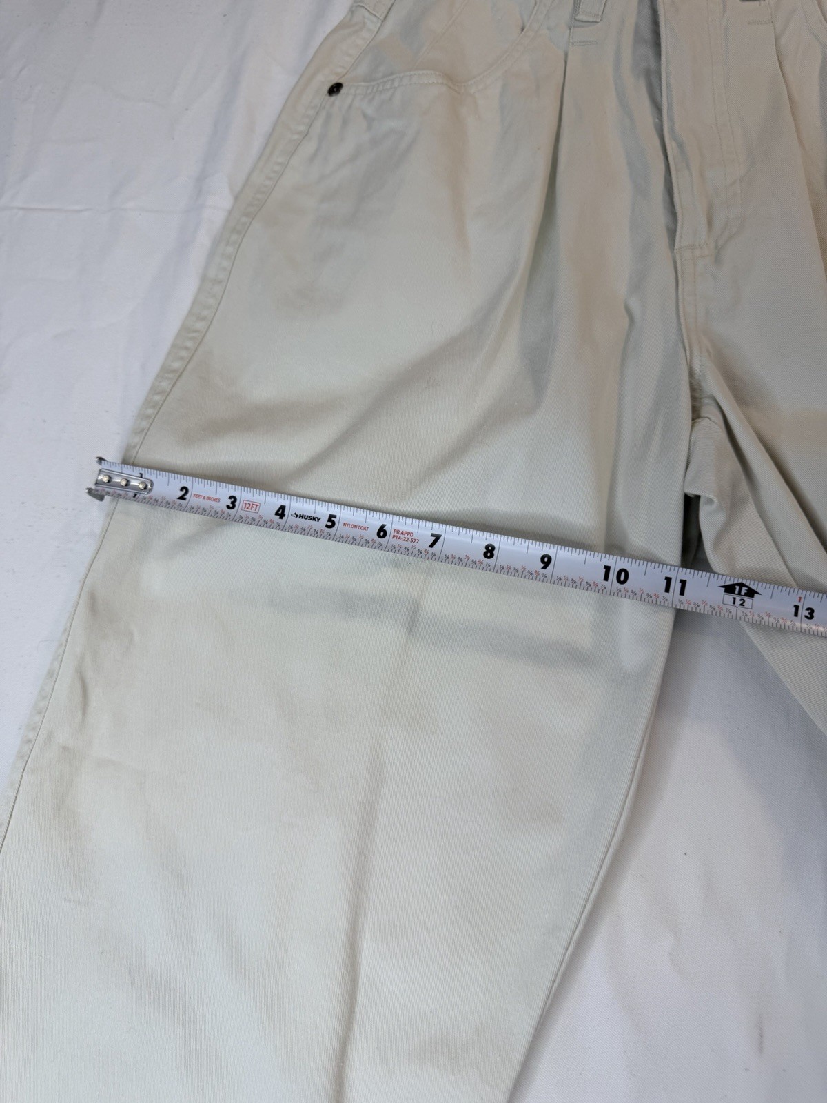 Vintage 80s Hunters Run White Jeans Sz 4 High Waist Baggy Mom Jeans
