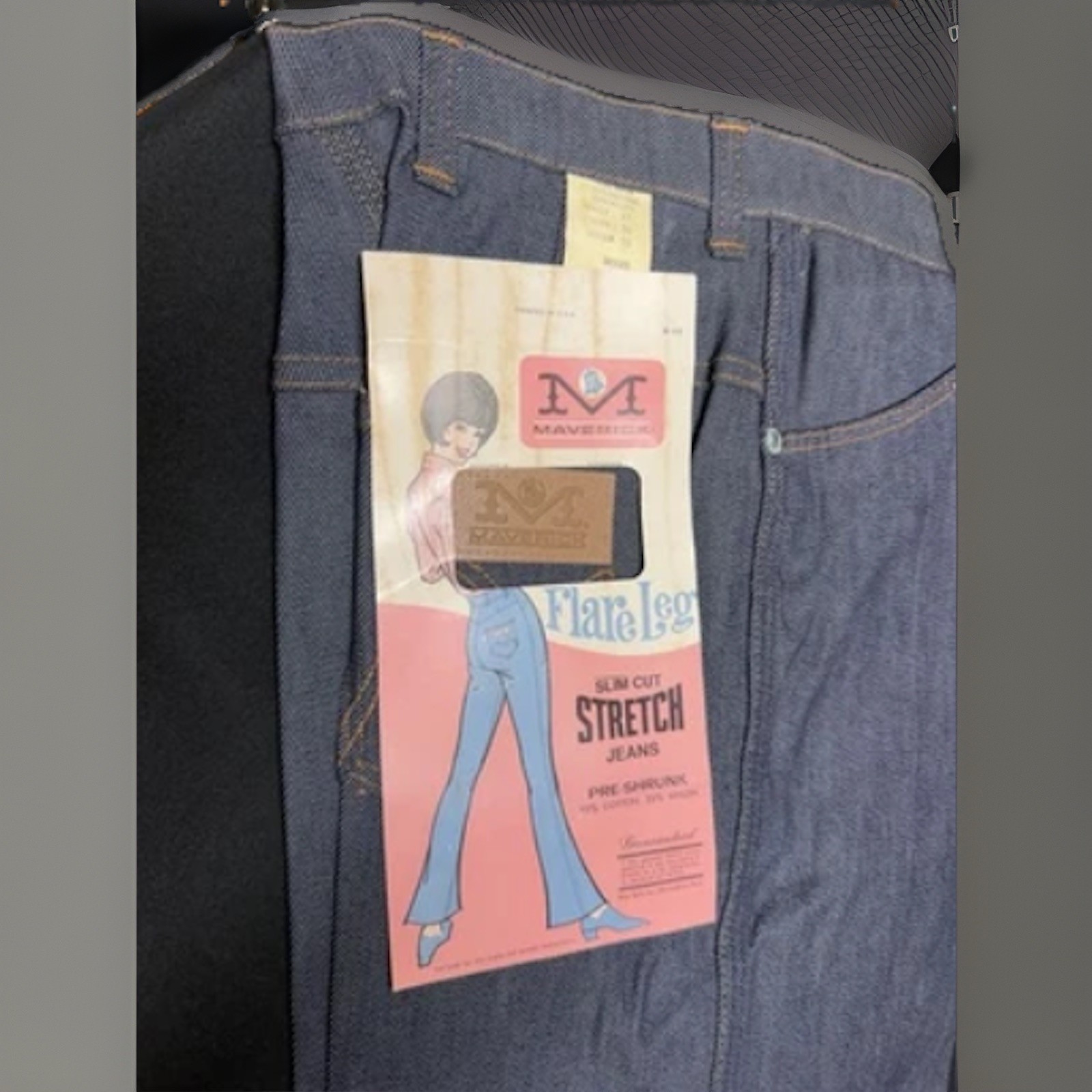 Vtg 70s Maverick Blue Bell Bell Bottom Flare Jeans NWT NOS Sz 13/14