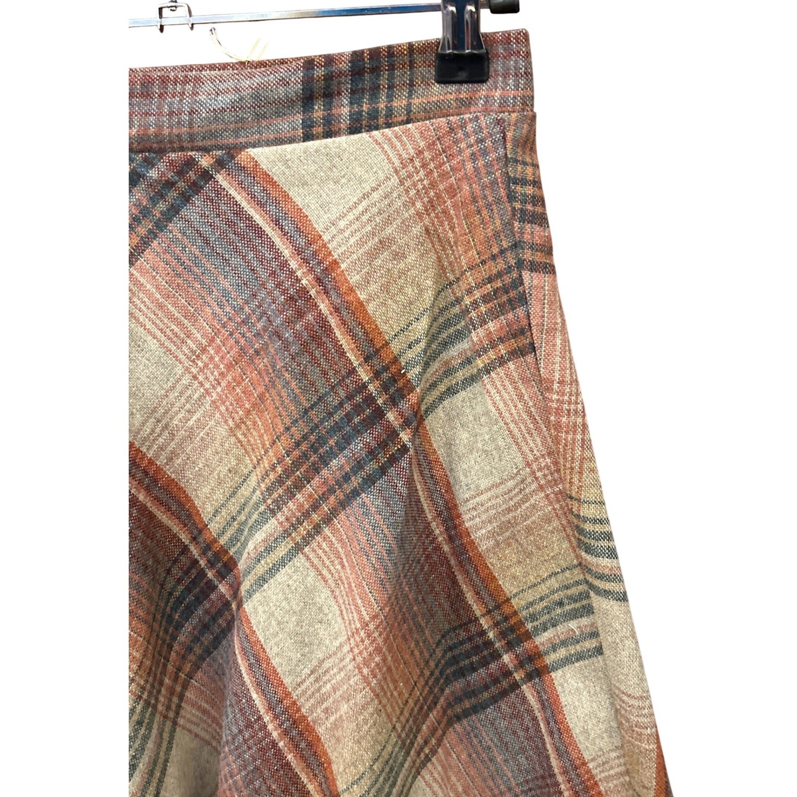 Vintage70,s Plaid Midi Skirt Dark Academia Cottagecore Grandmacore Heritage
