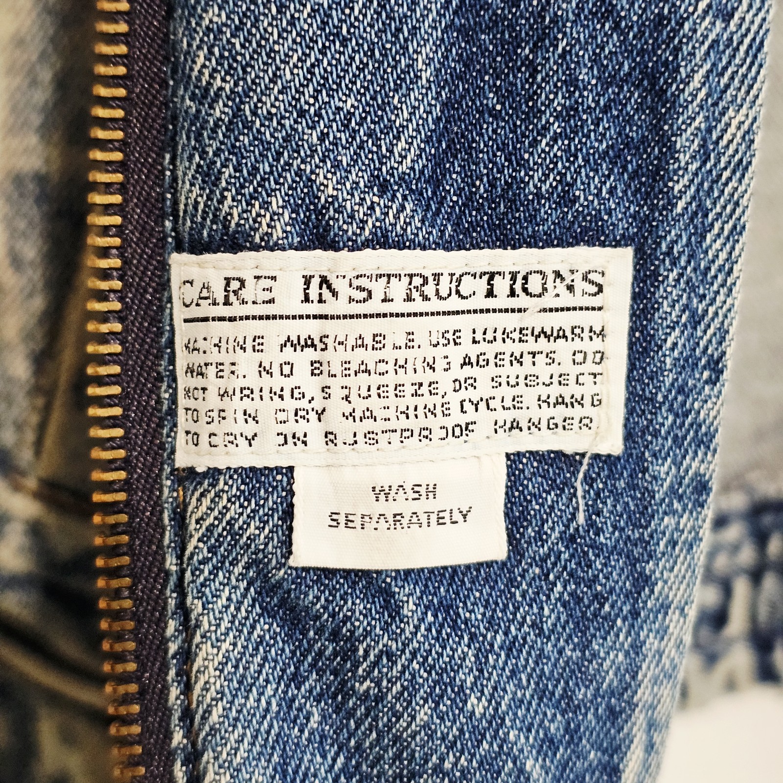 Vintage 80s Denim Jean Jacket Size M Acid Washed Southwestern Aztec Made In USA