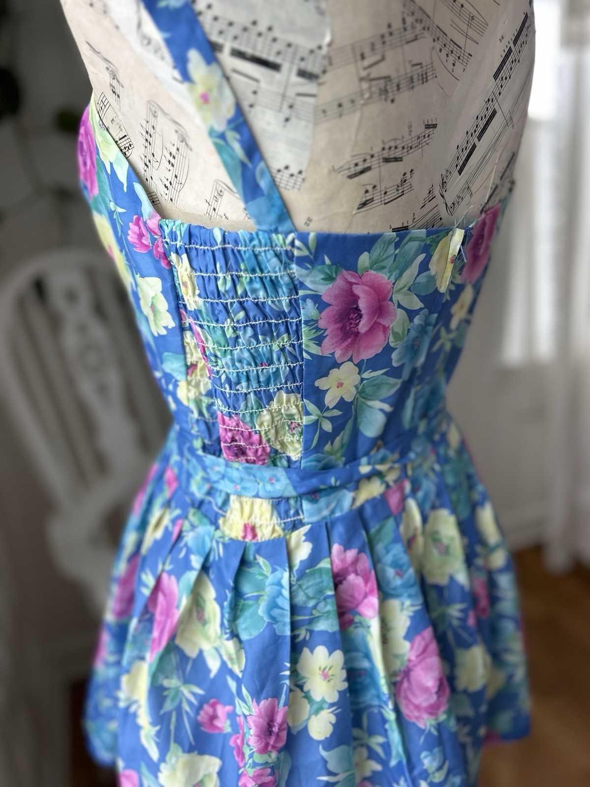 True Vintage 1960s Sea Waves Floral Swim Suit Playsuit Dress Sz 10 2pc & Belt