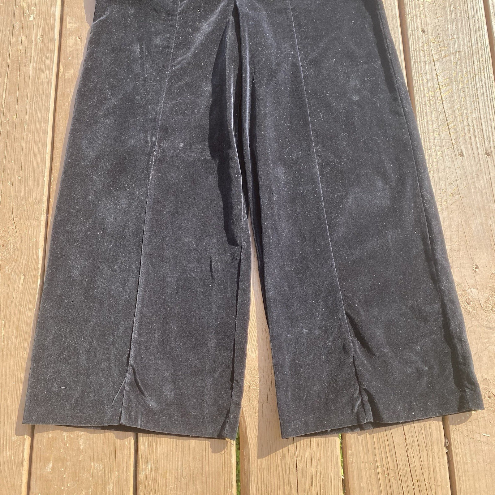 1970’s Black Velvet Wide Leg Sears Jumpsuit