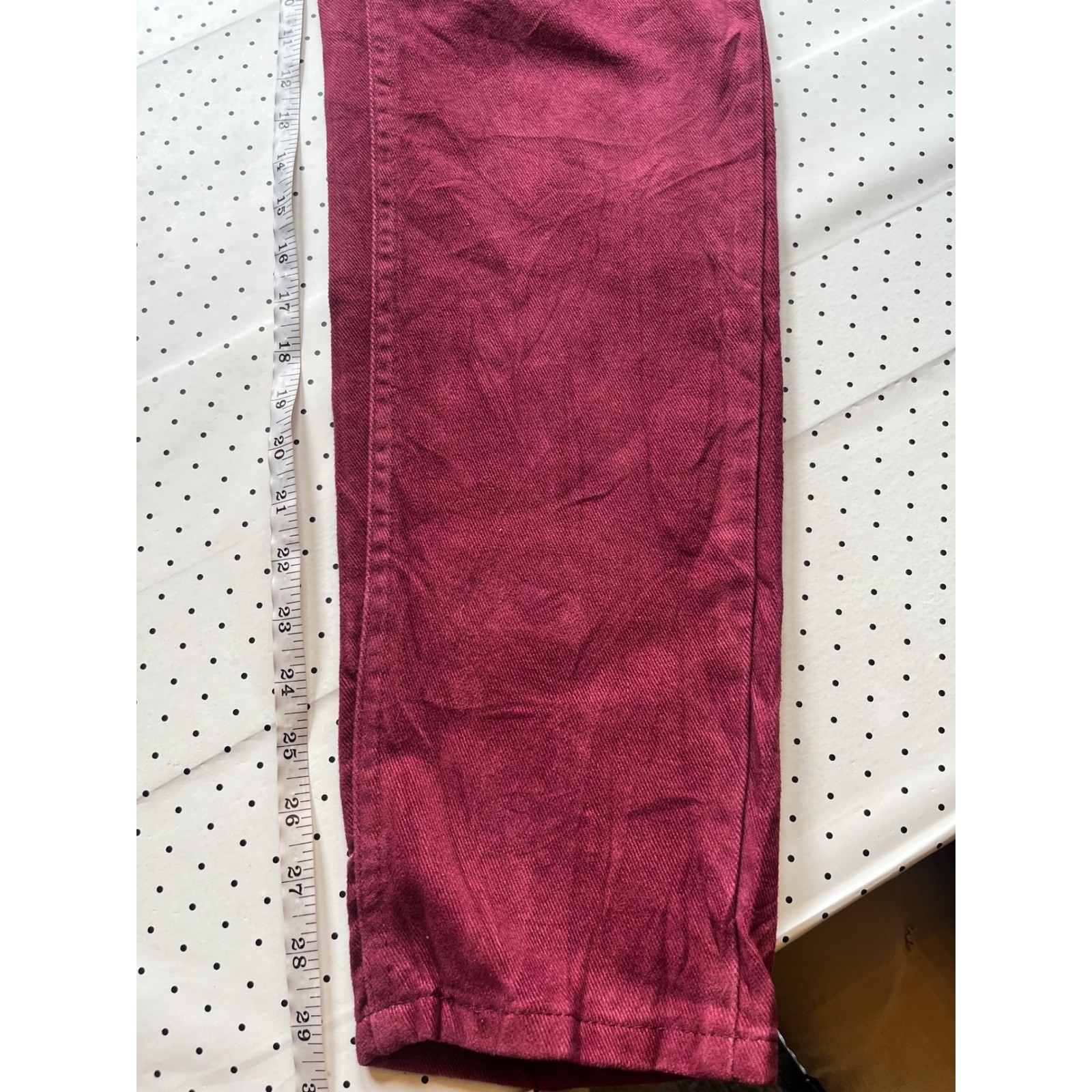 Vintage Lee Deadstock Jeans 26 Port Wine High Waist Tapered Mom Jeans 300-0263