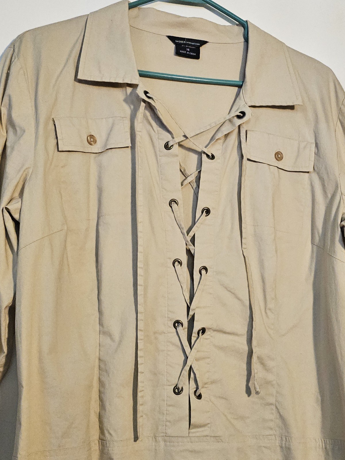 Vintage Y2K Dress Sz 14 Large, Moda Int’l Victorias Secret Jungle Utility Safari