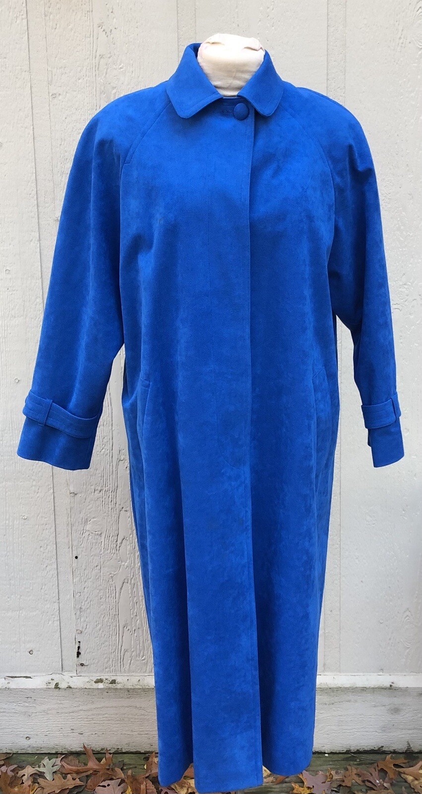 Vintage Ultrasuede Coat Royal Blue Panache for Count Romi Size 8