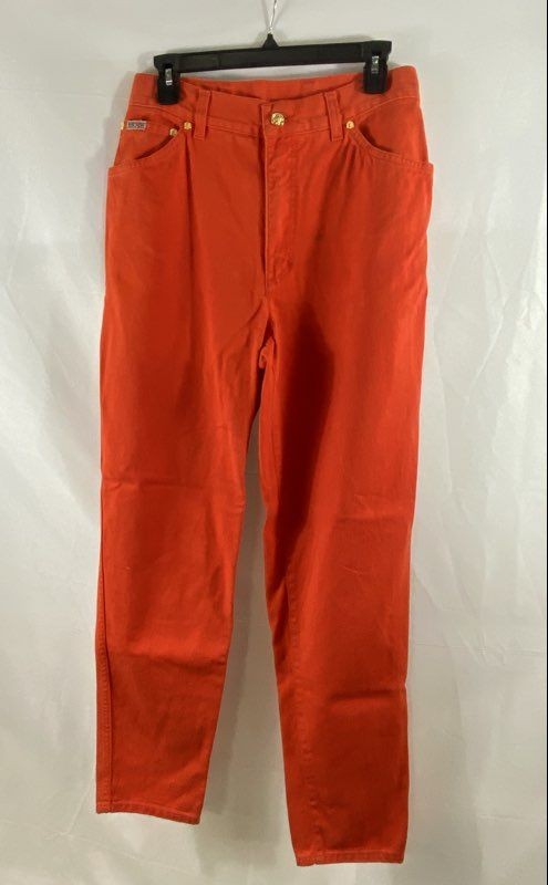 Vintage 90s Escada Margaretha Ley Women’s Orange High Rise Tapered Jeans Sz 40