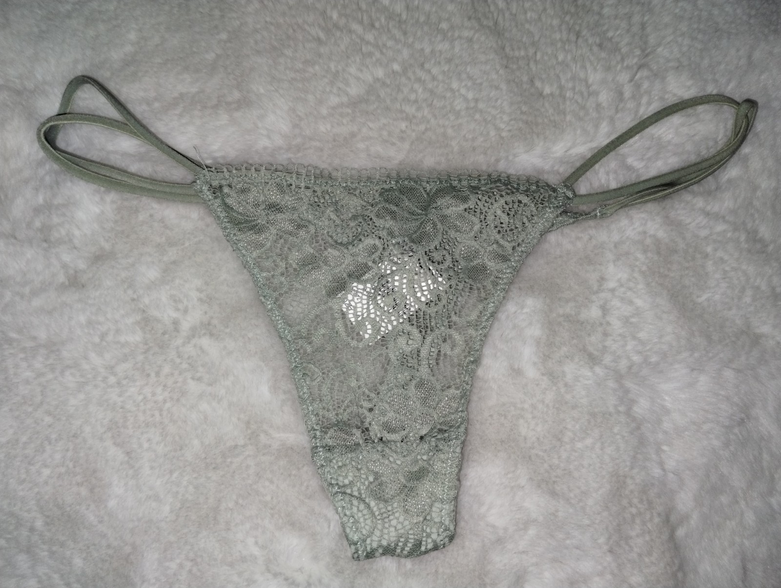 Tillys Sexy Sage Green Lace Thong Underwear Panties Size XL Juniors New w/ Tags