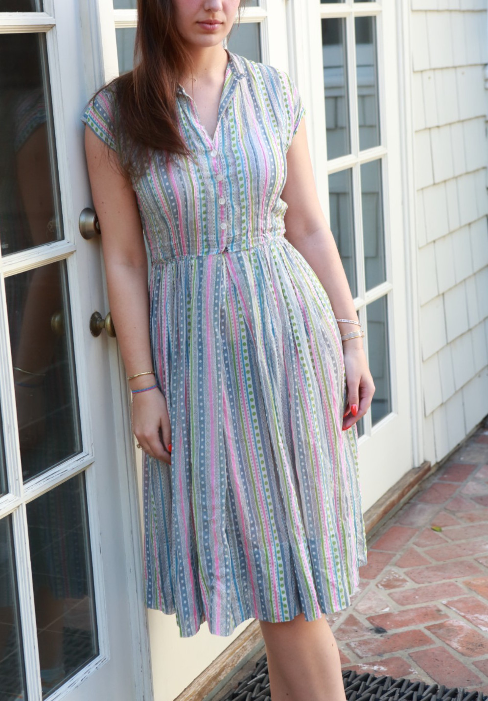 Vintage 50s R&K Original Personally Yours M 100% Cotton Shear Dress