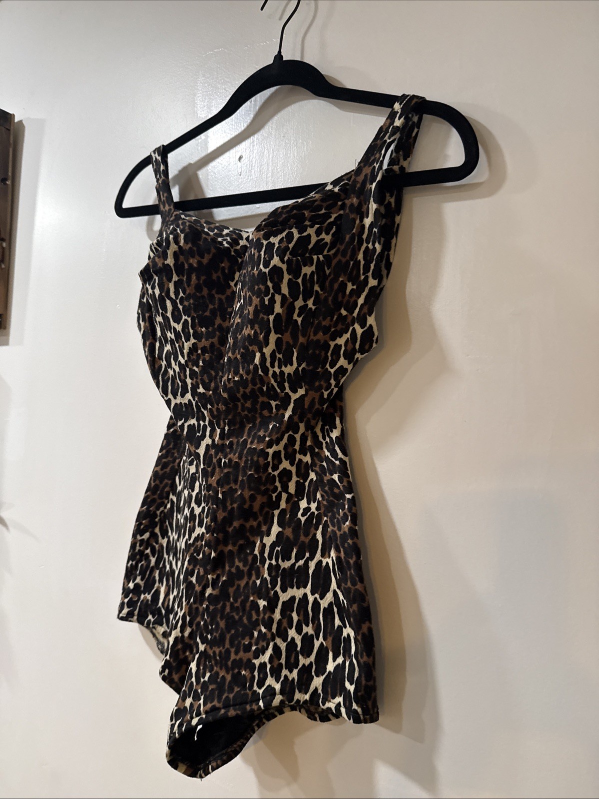 1950s Pinup Cole of California Leopard Print Swimsuit