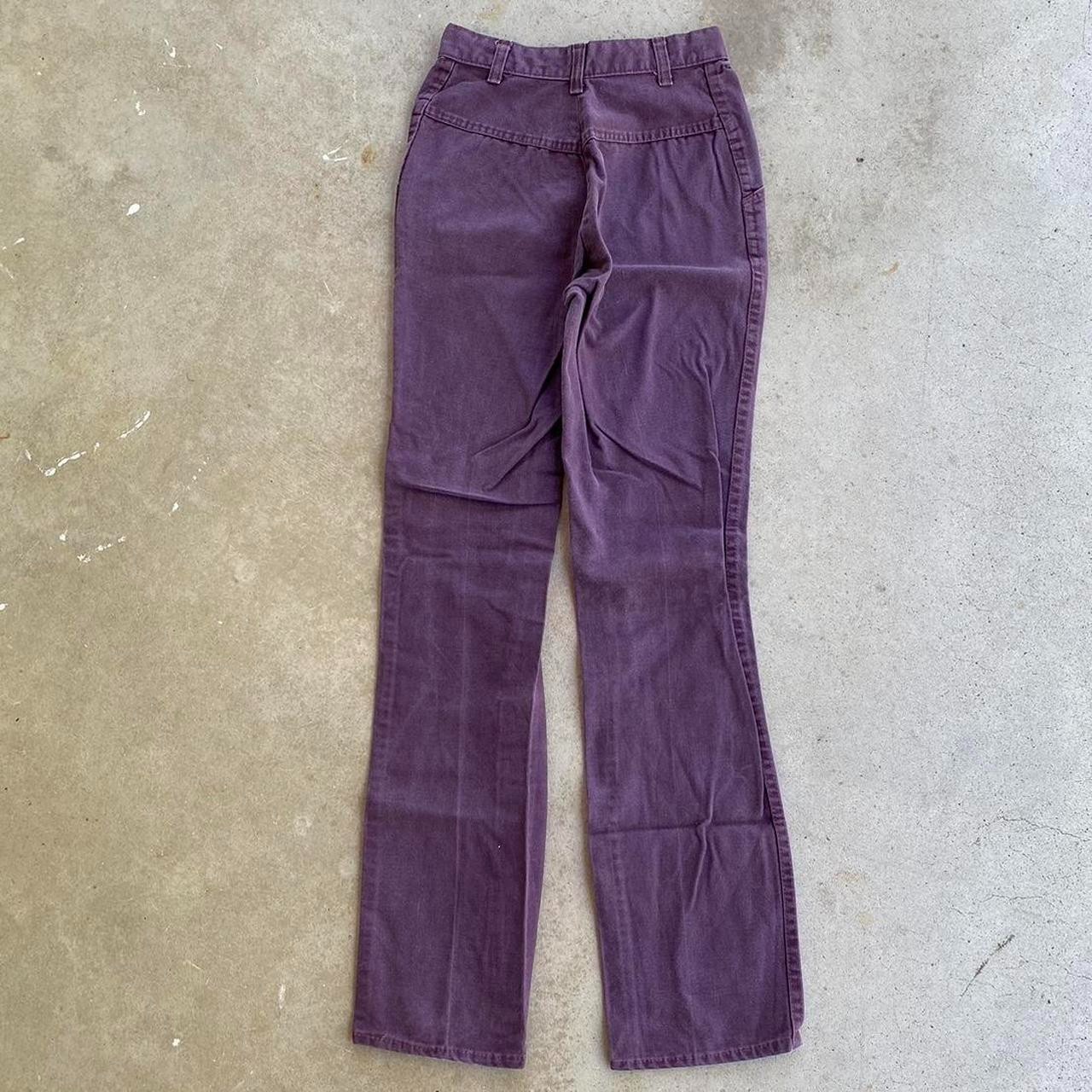 1970s Vintage Sears Jr Bazaar women’s slim purple pants 22×32