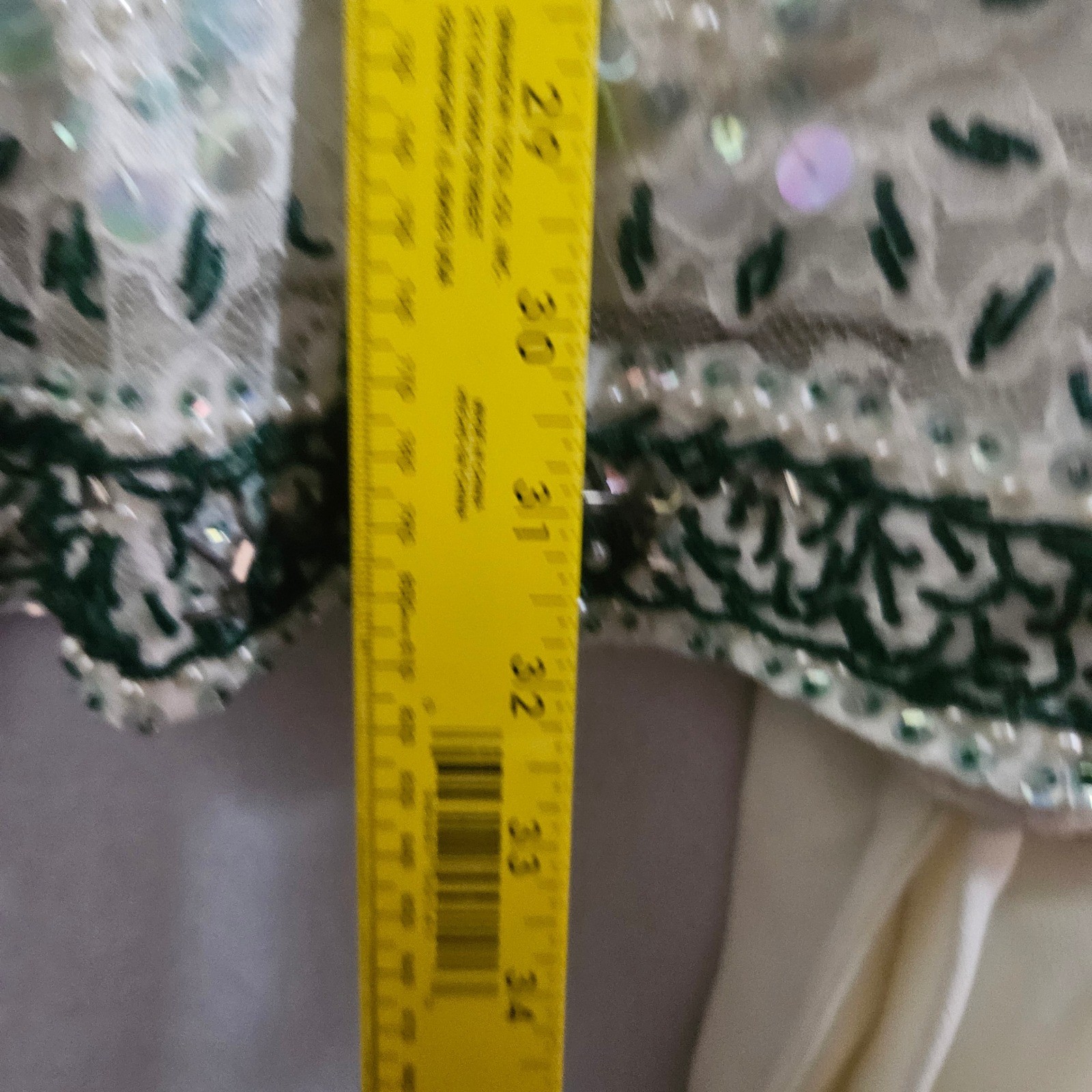 Vintage 60s Colt Orient Beaded Lace Tunic and Pleated Maxi Skirt Set Cream Green