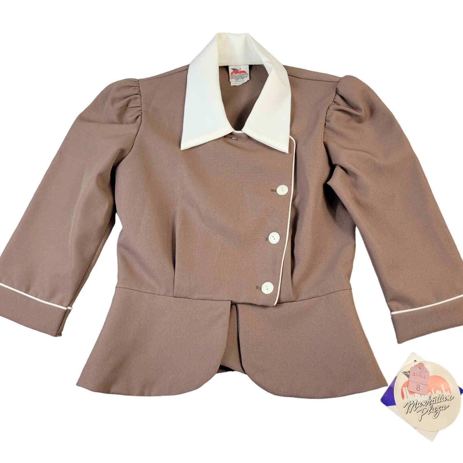 Vintage 50s Cropped Jacket Women Size 8P Puffy Prop Iconic Glam Hourglass New