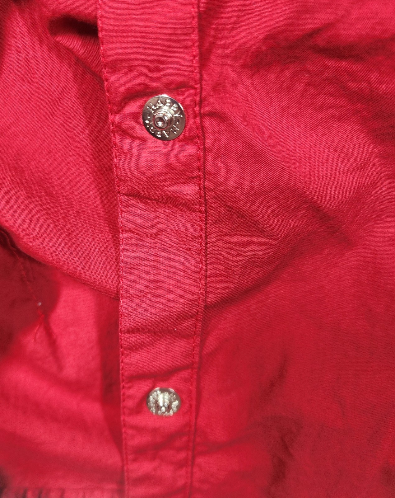 Western Shirt by Panhandle Slim Retro Vintage Red Crystals Black Texas Womens M
