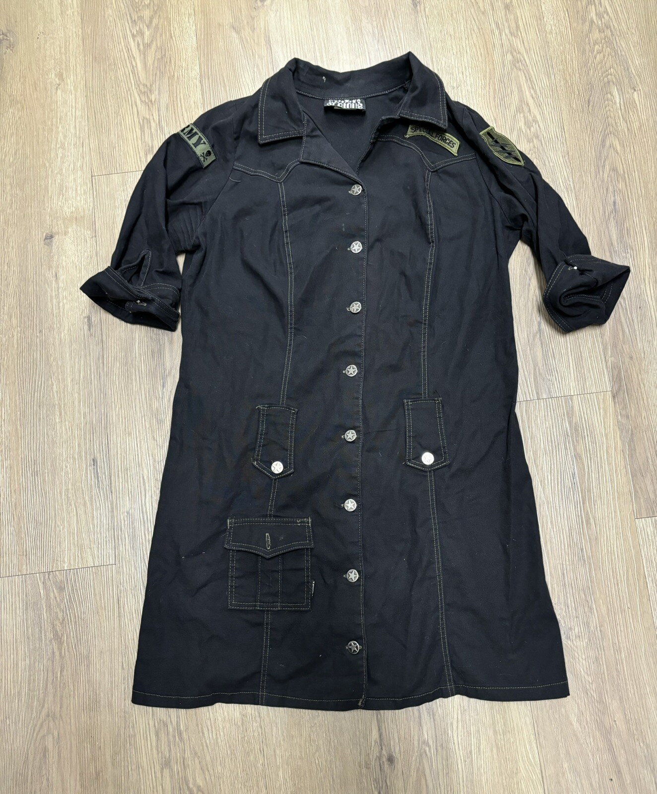 Serious Clothing Los Angeles goth Y2K dress Shirt Size Large