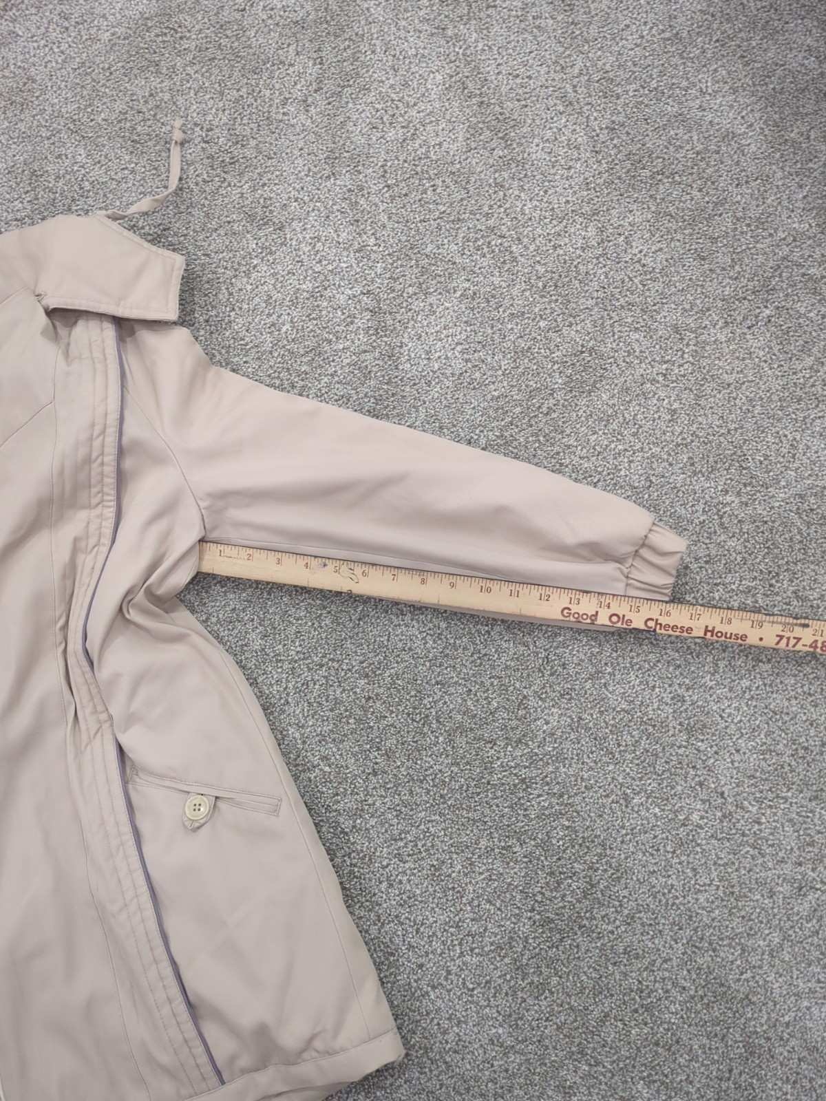 Mod Maid Sm Tan Chore Coat Jacket Retro Vintage Detachable Hood Rn45533 Faux Fur