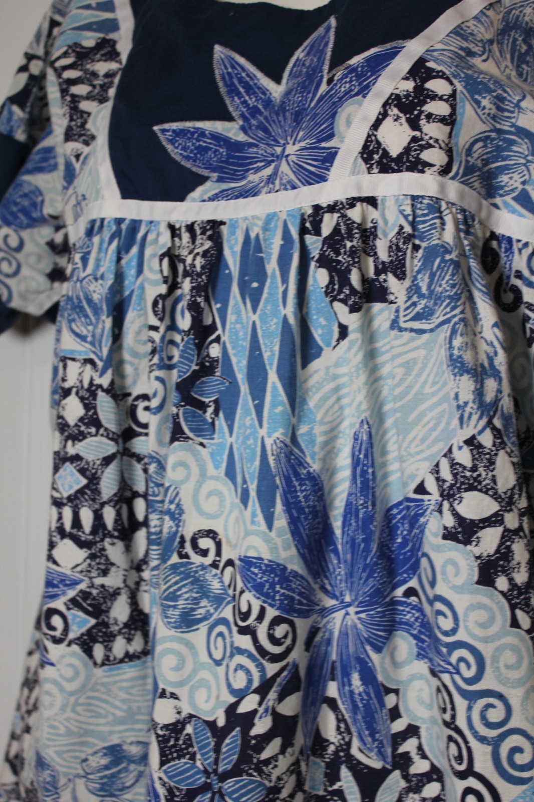 Carol Bennett Cotton Dress Vintage Hawaiian Relaxed Breathable Resort Wear SZ M