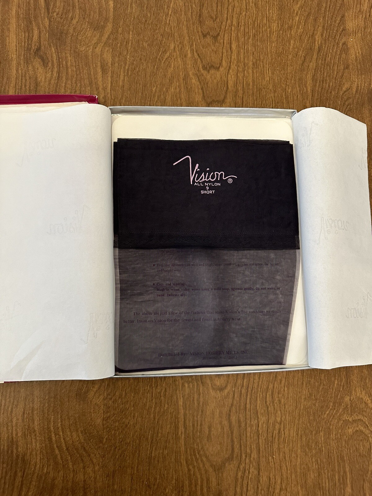 Visions Garter Stockings Seamless Nylon Hosiery Size 9 Navy NIB Vintage 1 Pair