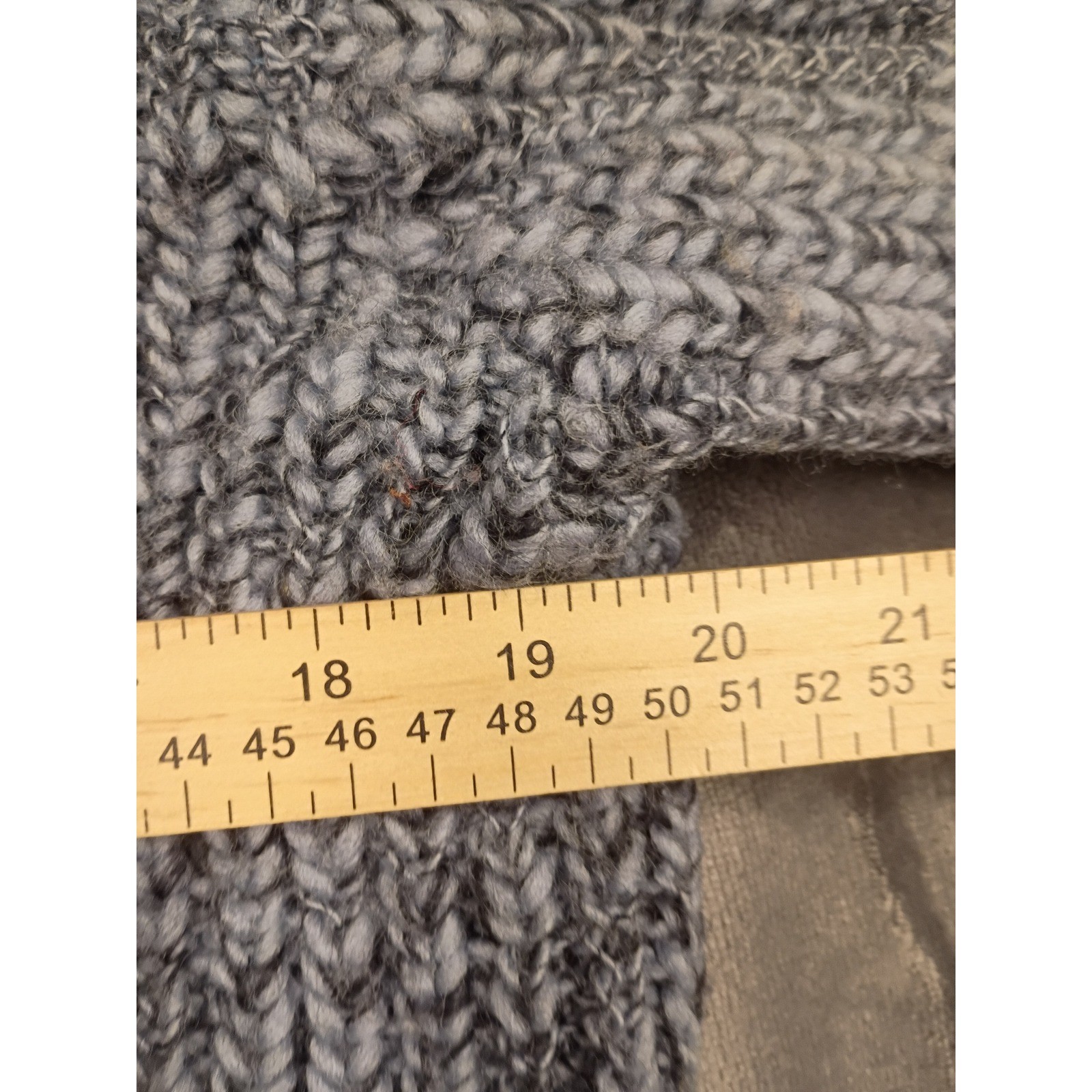 Kandel Cardigan Sweater Womens L Grey Virgin Wool Chunky Knit Vintage Portland