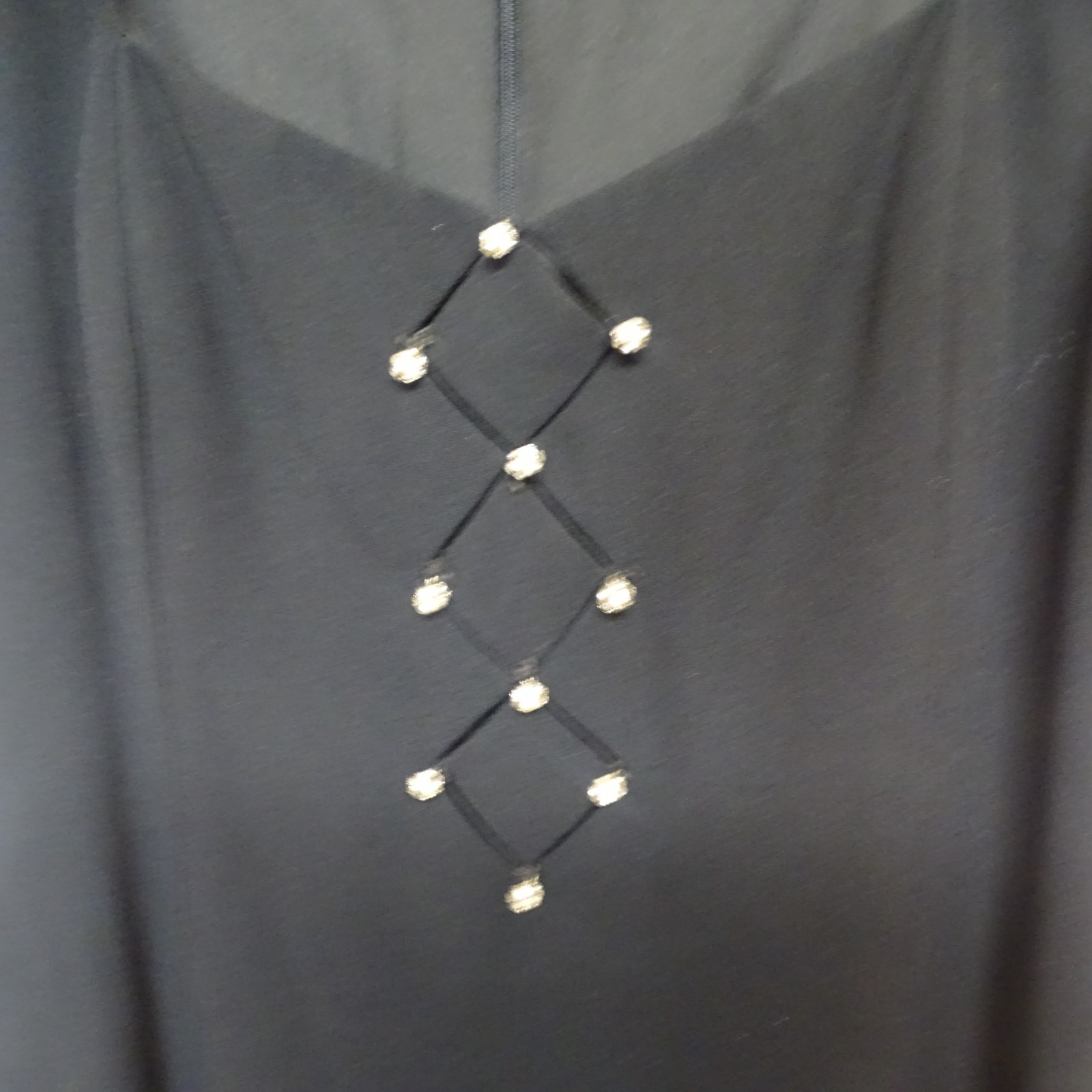 Vintage Travilla Cocktail Dress Black Size 10